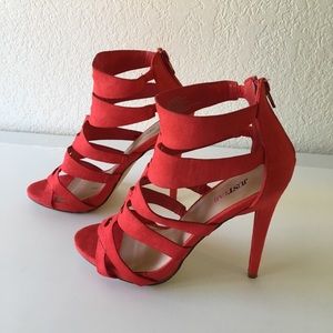 Red/Orange, Gladiator Style, Platform, 5" High,Stiletto  Heels❤️🧡